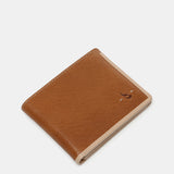 Cartera de hombre de piel con protección RFID en cognac
