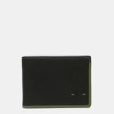 Cartera pequeña de hombre de piel con protección RFID en negro