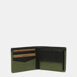 Cartera pequeña de hombre de piel con protección RFID en negro