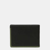 Cartera pequeña de hombre de piel con protección RFID en negro