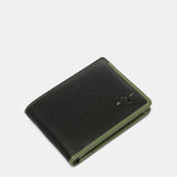 Cartera pequeña de hombre de piel con protección RFID en negro