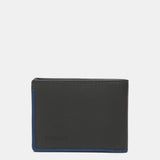 Cartera pequeña de hombre de piel con protección RFID en gris