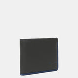 Cartera pequeña de hombre de piel con protección RFID en gris
