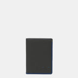 Cartera de hombre de piel con protección RFID en gris