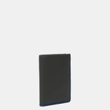 Cartera de hombre de piel con protección RFID en gris
