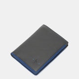 Cartera de hombre de piel con protección RFID en gris