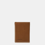 Cartera de hombre de piel con protección RFID en cognac