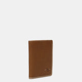 Cartera de hombre de piel con protección RFID en cognac