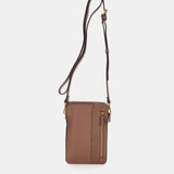 Bolso para el móvil en piel taupe