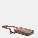 Bolso para el móvil en piel taupe