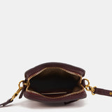 Bolso para el móvil en piel burdeos