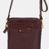 Bolso para el móvil en piel burdeos