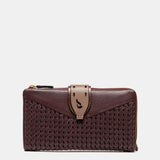 Large burgundy leather wallet