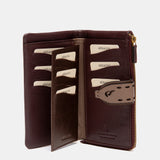 Large burgundy leather wallet