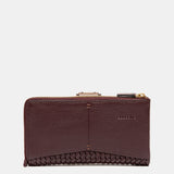 Large burgundy leather wallet