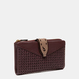 Large burgundy leather wallet