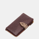 Large burgundy leather wallet