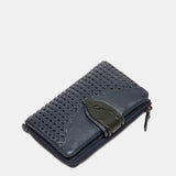 Mittel Portfolio in blauem Leder