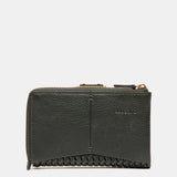 Mittel Portfolio in grünem Leder