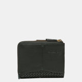 Small green leather wallet