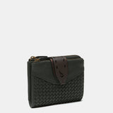 Small green leather wallet