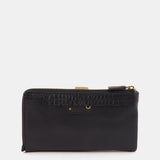 Cartera grande en piel negra