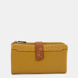 Cartera grande en piel ámbar