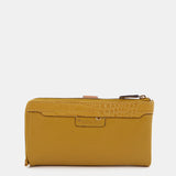 Cartera grande en piel ámbar