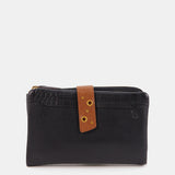 Cartera mediana en piel negra
