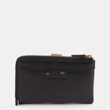 Cartera mediana en piel negra