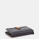 Cartera mediana en piel negra