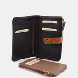 Cartera mediana en piel negra