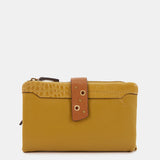 Cartera mediana en piel ámbar
