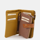 Cartera mediana en piel ámbar