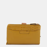 Cartera mediana en piel ámbar