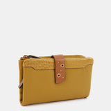 Cartera mediana en piel ámbar