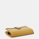 Cartera mediana en piel ámbar