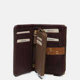 Medium burgundy leather wallet