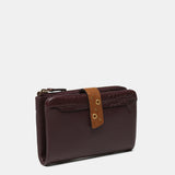 Medium burgundy leather wallet