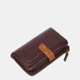 Medium burgundy leather wallet
