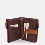 Cartera pequeña en piel burdeos