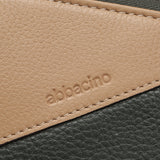 Cartera grande en piel bicolor verde