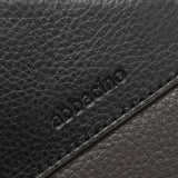 Cartera mediana en piel bicolor gris