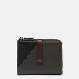 Cartera pequeña en piel bicolor gris
