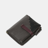 Cartera pequeña en piel bicolor gris