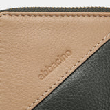 Cartera pequeña en piel bicolor verde