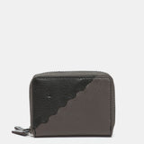 Cartera pequeña en piel bicolor gris