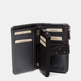 Medium silver leather wallet