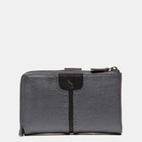 Medium silver leather wallet