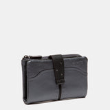 Medium silver leather wallet